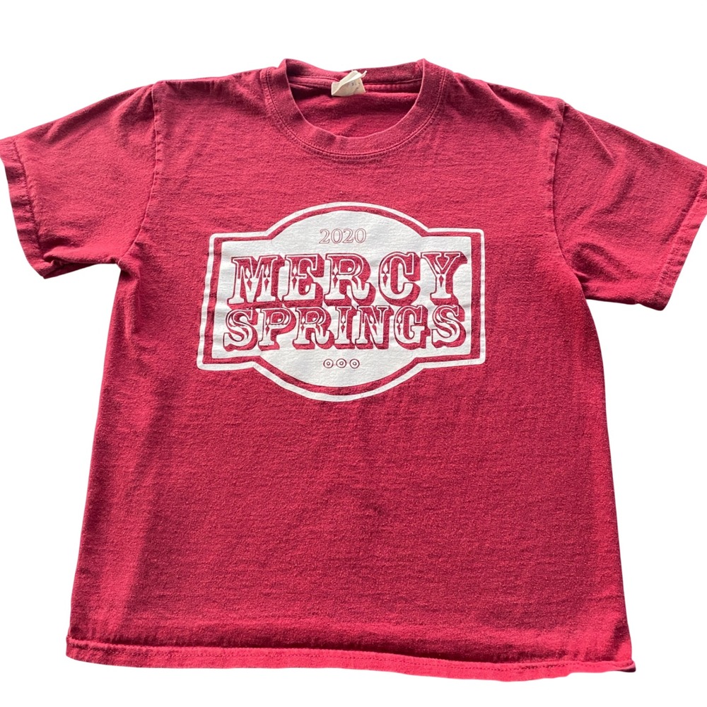 Port & Company Youth Medium Maroon Red 2020 Mercy Springs Graphic T-Shirt Cotton